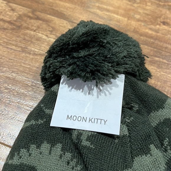 Moon Kitty Dinosaur Earflap Baby Beanie Fleece Lining Winter hat - Picture 2 of 9